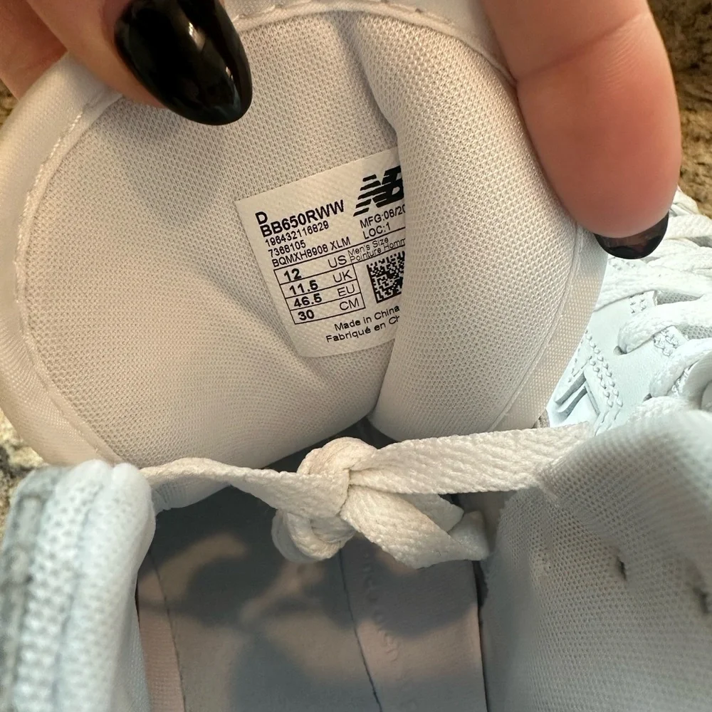 NWOT New Balance 650R High Top Sneakers | White | Men’s Size 12